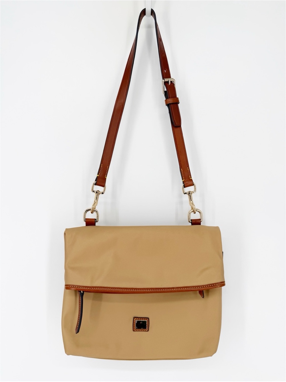 Dooney & Bourke Wayfarer Nylon Flapover Crossbody Taupe